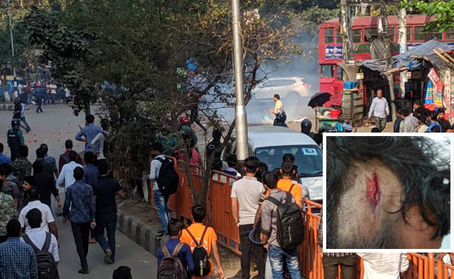 জবিতে স্থগিত ছাত্রলীগের সংঘর্ষ; মাথা ফাটালো সাংবাদিকের