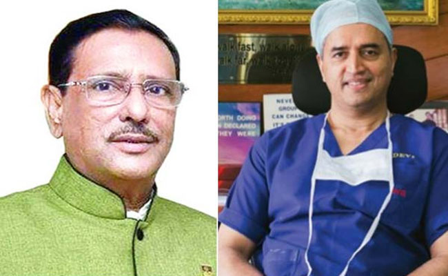 ওবায়দুল কাদেরকে দেখতে ভারতের প্রখ্যাত হৃদরোগ বিশেষজ্ঞ দেবী শেঠি বিএসএমএমইউতে