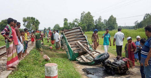 ট্রেনের সাথে ভটভটির ধাক্কায় একজন নিহত