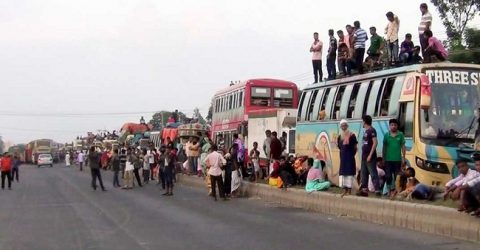 ঢাকা-টাঙ্গাইল মহাসড়কে ৪০ কিলোমিটার যানজট